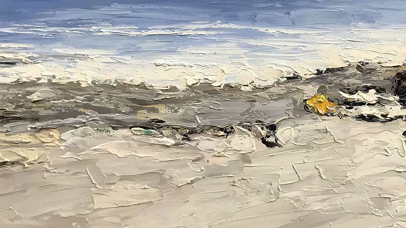 Картина на холсте 120х90 см "Горизонт" EVENHOME КАРТИНЫ МАСЛОМ 129898 Голубой;синий;разноцветный  - Вид №2