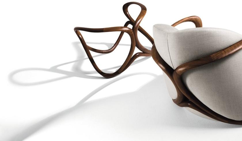 Giorgetti Кресло из ткани с подлокотниками sun-id-1372147 - Вид №4