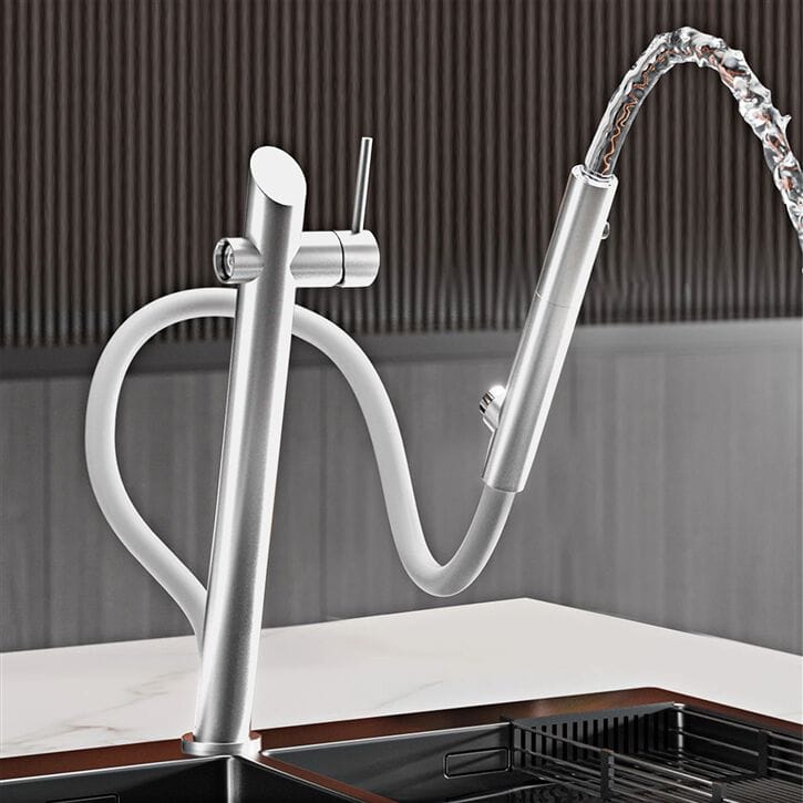 Однорычажный смеситель для кухни с выдвижным ручным душем Fontana Showers BUJA ARCH-00095328 - Вид №1