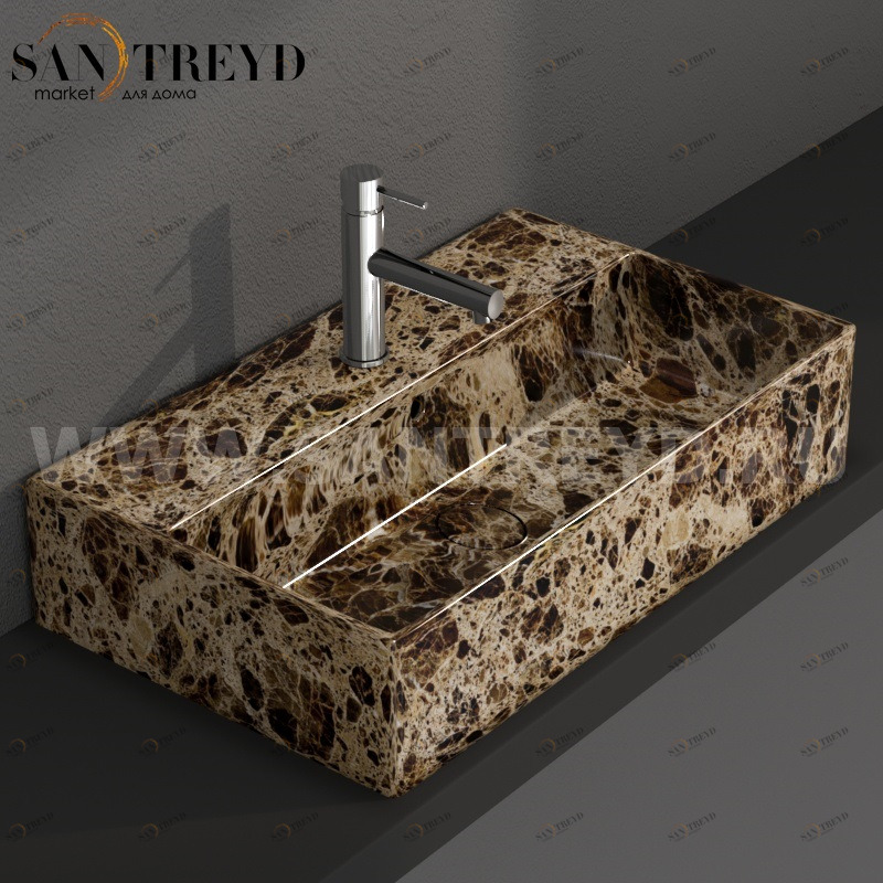 IN061PM Подвесная раковина настенная прямоугольная Ceramica Globo T-EDGE