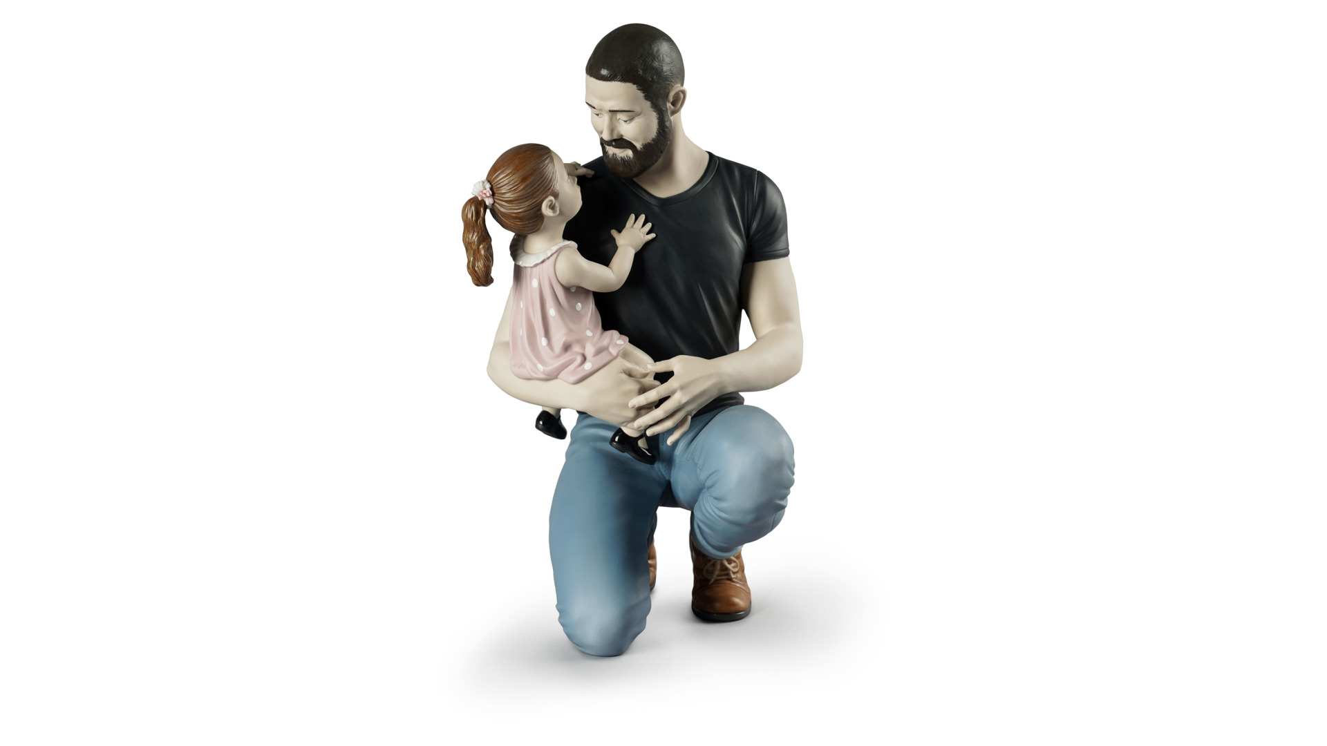 10669121 LLADRO Фигурка Lladro "В папиных объятиях" 21х35см Фарфор Lladró  - Вид №1
