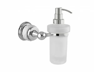 065586.N00.01 Дозатор мыла настенный из белого фарфора Золото 24К