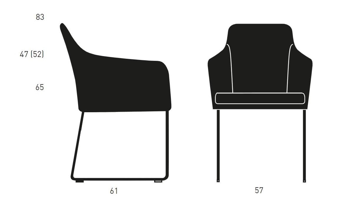 Стул для ресторана с подлокотниками KFF Youma Casual ARCH-00032872 - Вид №17