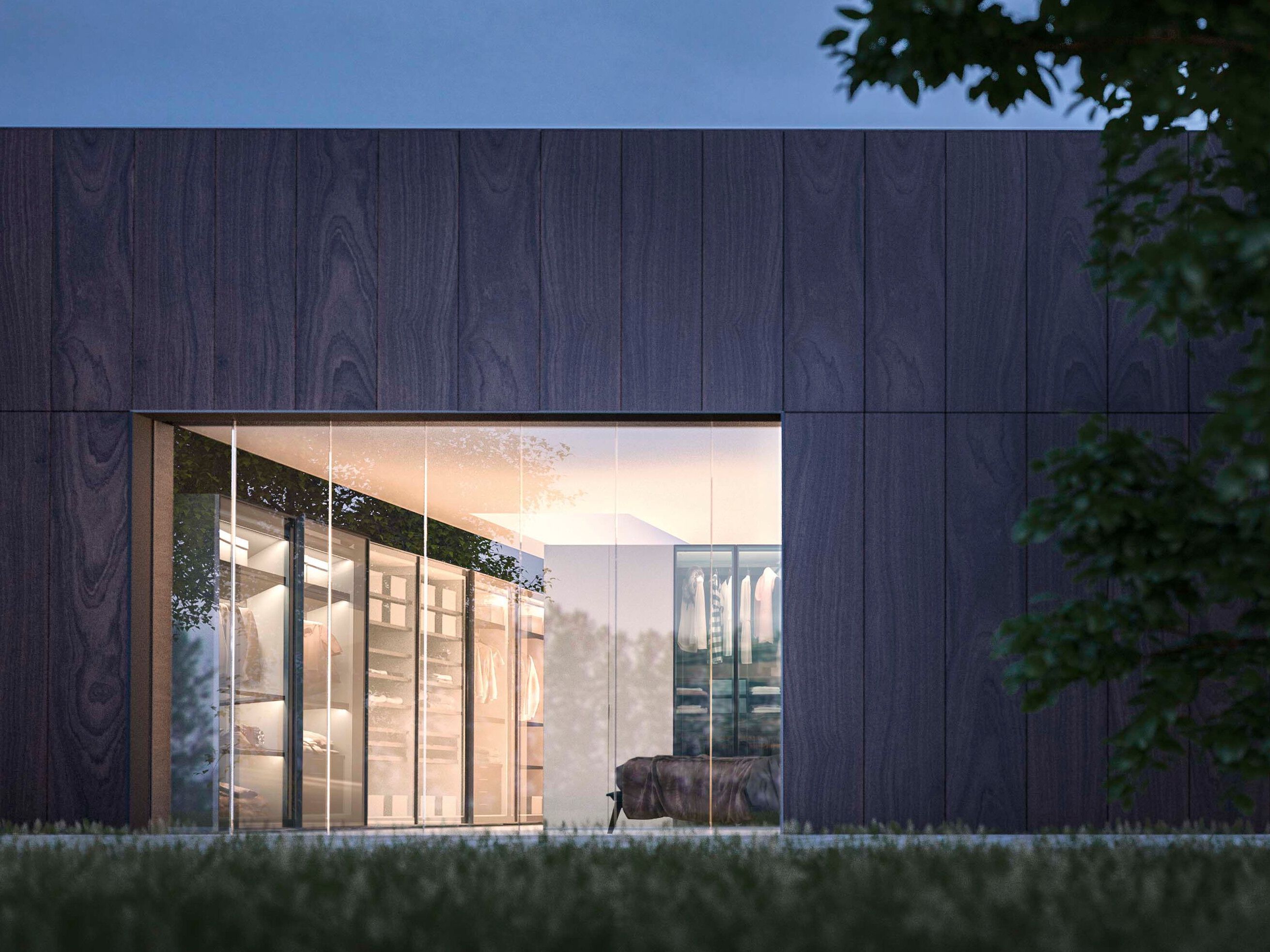 Секционный шкаф из дерева и стекла Alf DaFrè смеситель ARCH-00089324 - Вид №2