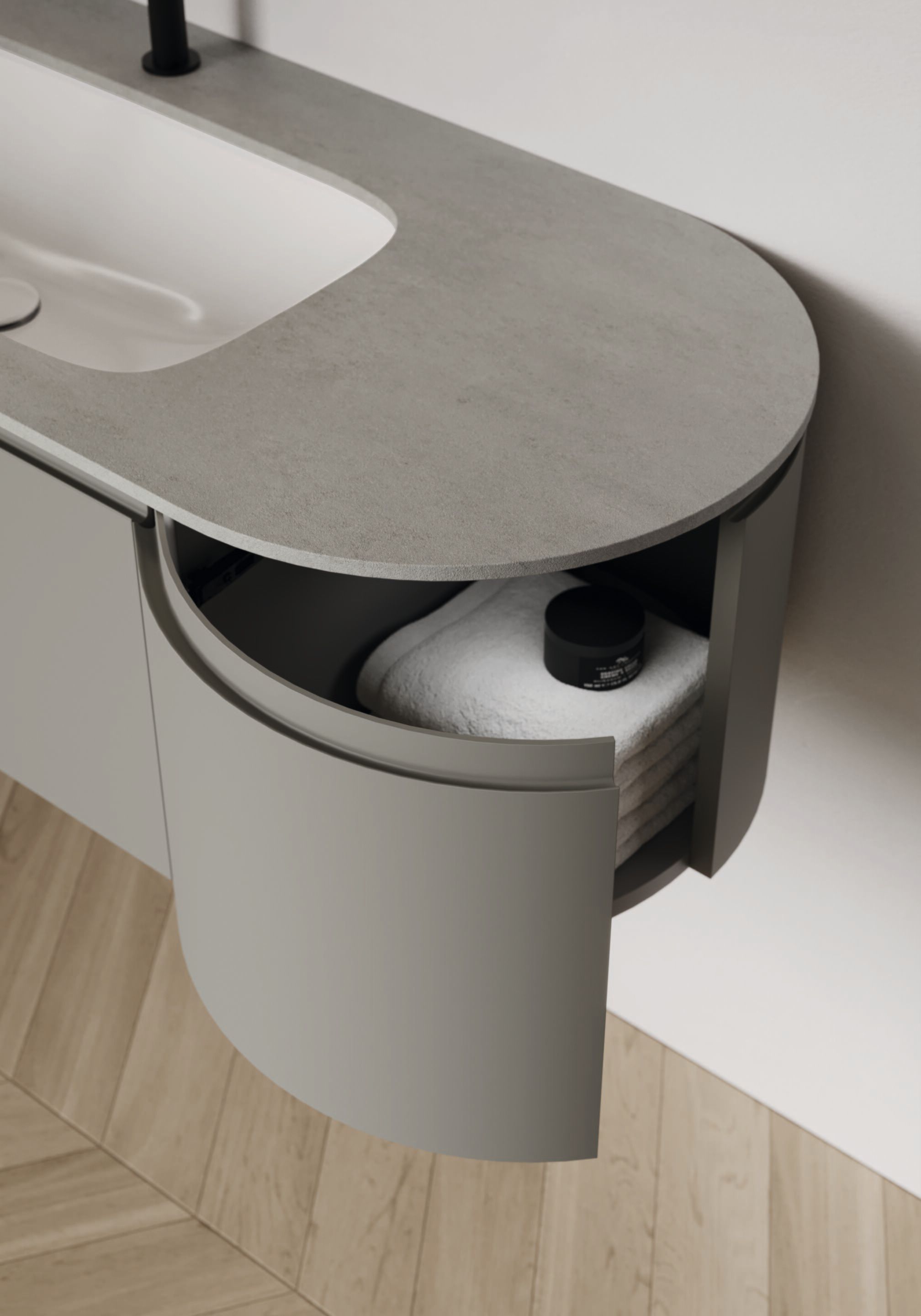 Подвесной туалетный столик с зеркалом Ideagroup Seventy Form ARCH-00007350 - Вид №1