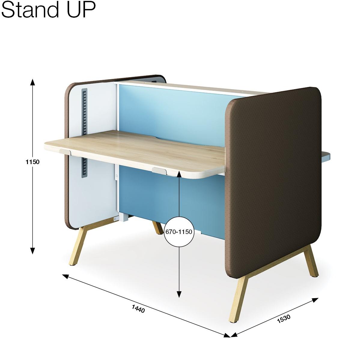 Mikomax Smart Office Рабочая станция с регулируемой высотой Stand up sun-id-1391074 - Вид №6