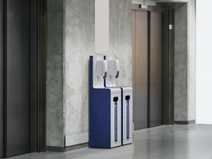 Metalco Дозатор дезинфицирующего средства для рук со стальной корзиной Sanification point