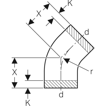370.045.16.1 Отвод Geberit PE Geberit  - Вид №8