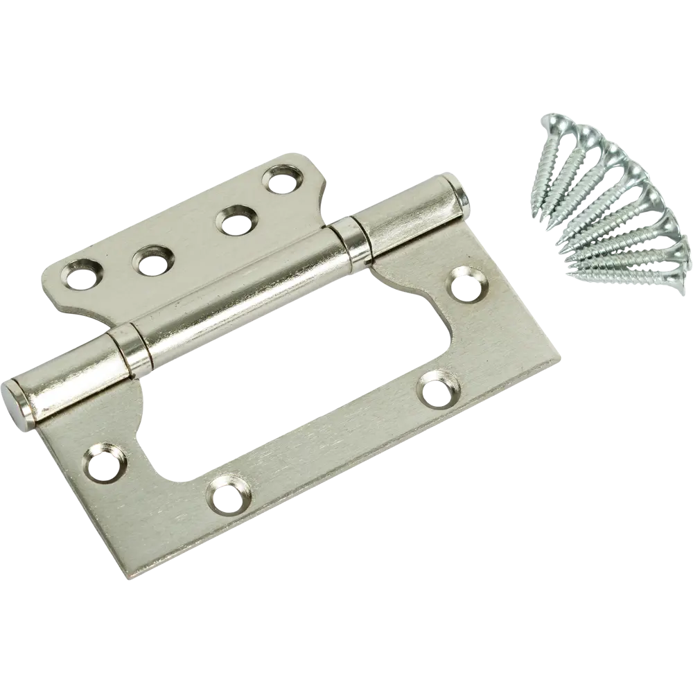 82105952 Петля универсальная без врезки 100/P-2B SN 97x71.5x2 мм сталь цвет матовый никель STLM-0019050 AJAX Home - Вид №2