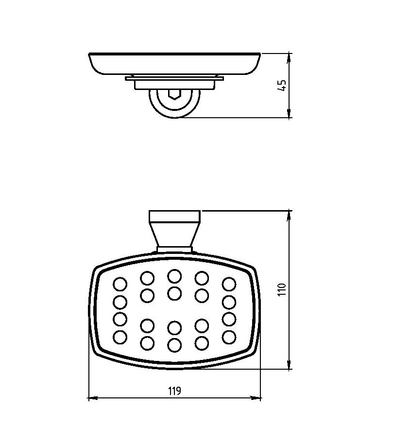 Мыльница стеклянная Novaservis Metalia 3 6336.0 хром 63360 - Вид №1