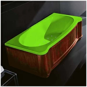 Ванна Gruppo treesse New Classic Young STA-V674C-DX-WO-S салатовая с аэромассажем прямоугольная правая дерево орех