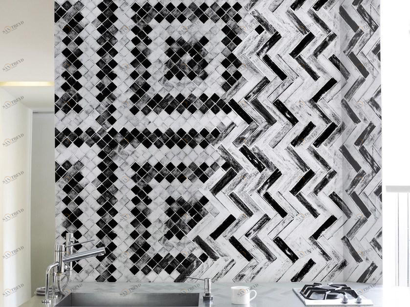 Wall&decò Обои с геометрическим эффектом кирпича Wet system 15 sun-id-1348533