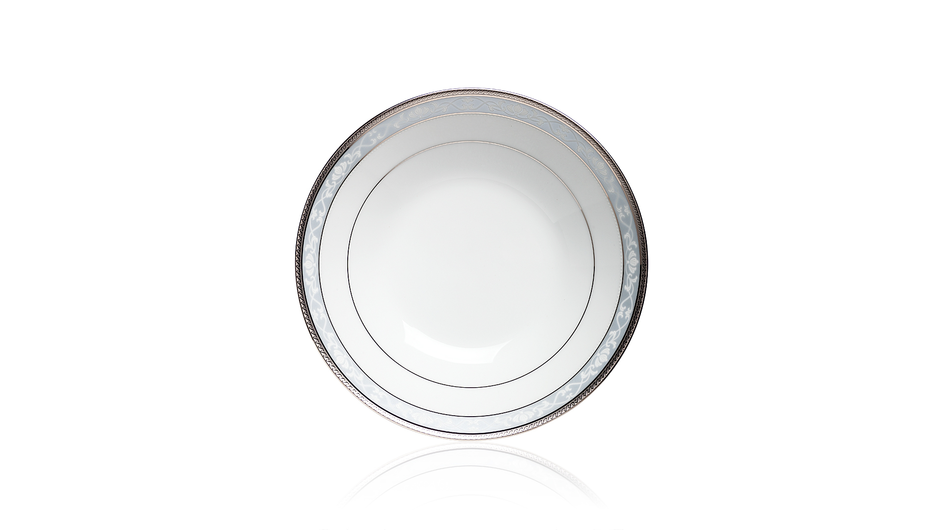 10599216 Noritake Тарелка суповая Noritake "Хэмпшир,платиновый кант" 19см Фарфор  - Вид №1