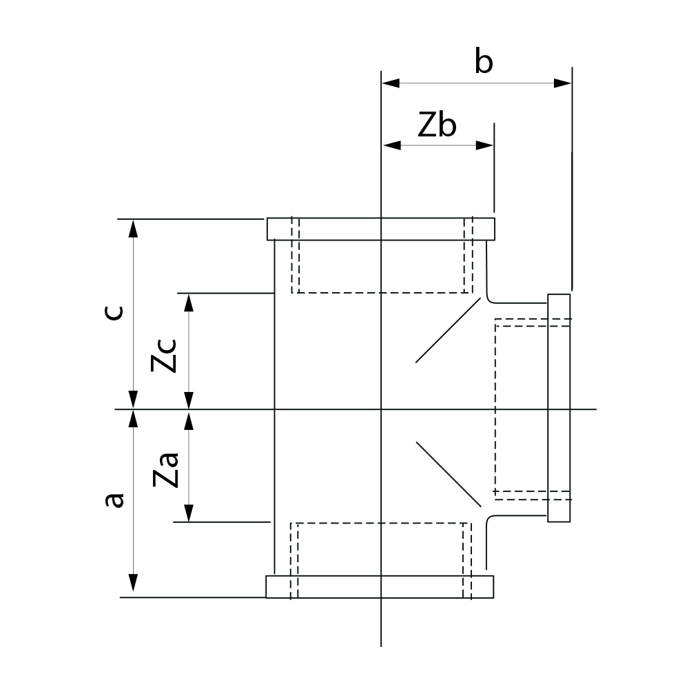 3130006004006 Тройники Tece  - Вид №1