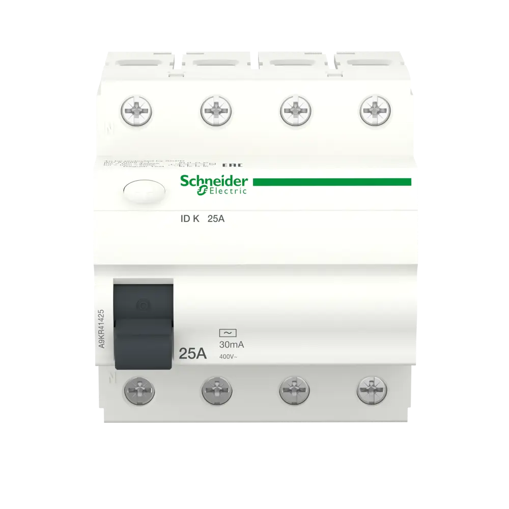 УЗО Systeme Electric Acti9 3P N 25 A 30 мА 10 кА AC A9R41425 STLM-2110895 - Вид №1