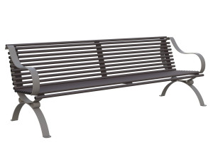 Железная скамья со спинкой