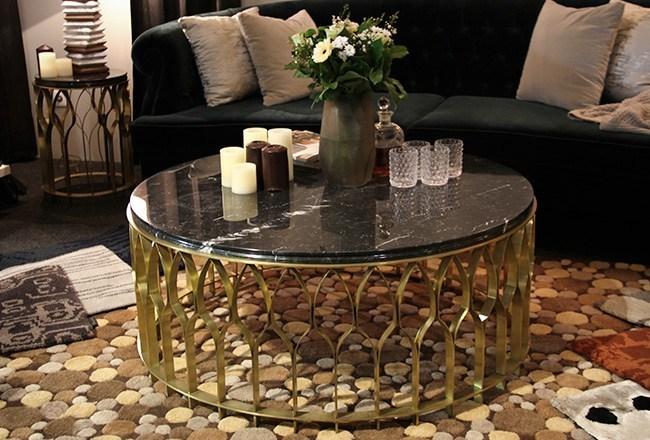 BRABBU Низкий круглый журнальный столик для гостиной sun-id-1368973 - Вид №1