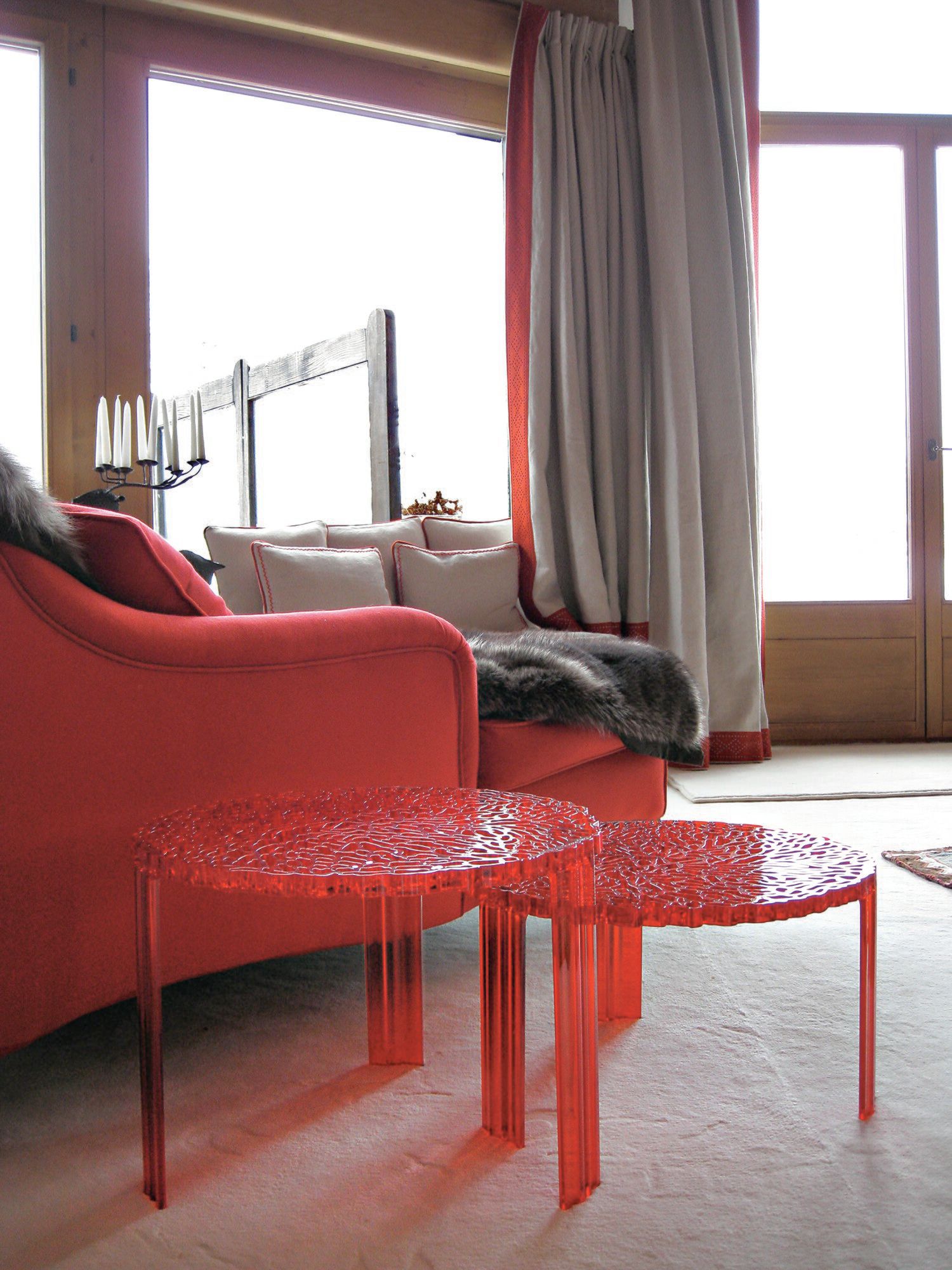 Круглый журнальный столик из ПММА Kartell T-TABLE ARCH-00031450 - Вид №1