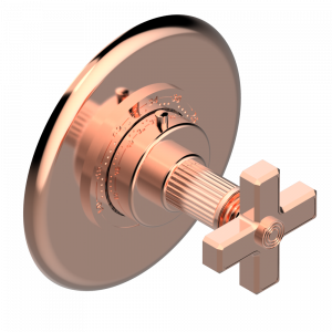 U9K-15EN16EM Ручка регулировки для термостата EUROTHERM N°8105N, 8200N, 8300 Thg-paris Grand central с металлическими ручками-крестиками Розовое золото