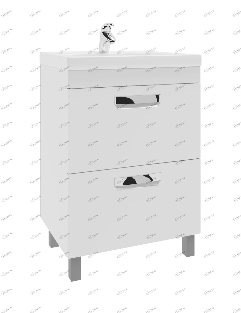 Тумба Plaza 2-600 (VGA)600⨉460⨉820 мм белый Santreyd sun-id-665399