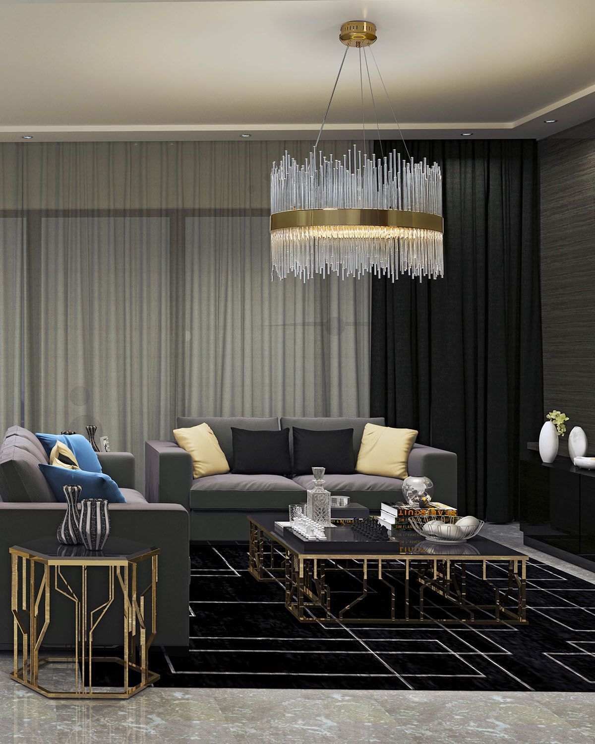 Подвесной светильник из нержавеющей стали и стекла K-Lighting Oriente ARCH-00146704 - Вид №3