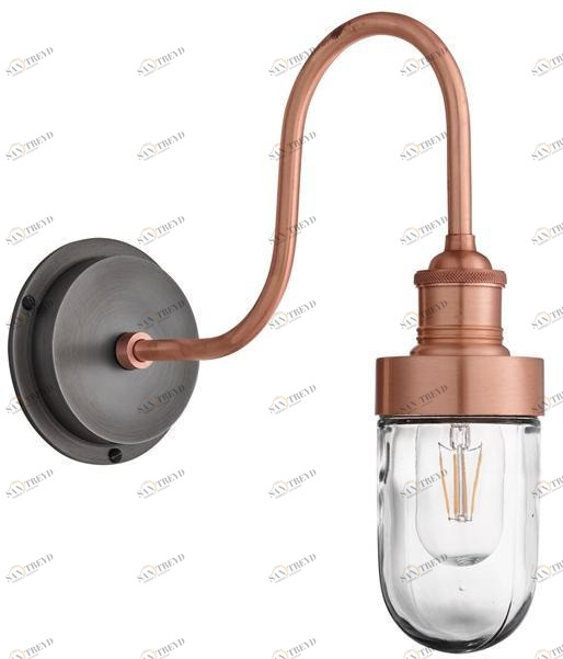 Industville Настенный светильник из латуни и стекла  Sn-ip65-wl-c 