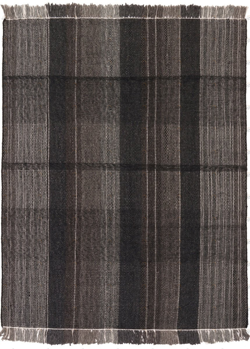 Ковер шерстяной прямоугольный цвет черно-серый 230х160 см Norton Black Gray CARPETDECOR ДИЗАЙНЕРСКИЕ, HANDMADE 00-3893118 Серый;черный 