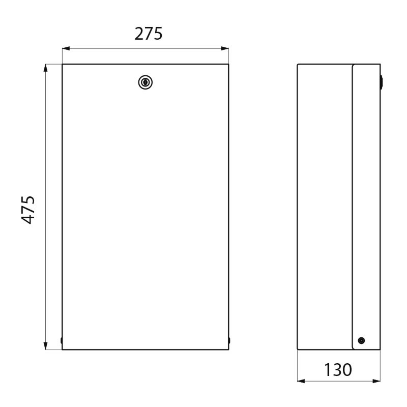 6612 Настенная урна с люком, 16 литров DELABIE  - Вид №1