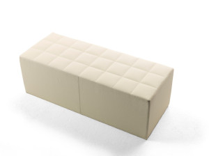 Кожаная мягкая скамья