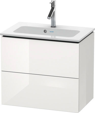 LC625602222 Тумбочка подвесная компакт L-Cube #LC6256 620 x 391 мм Белый глянцевый декор Duravit - Вид №2