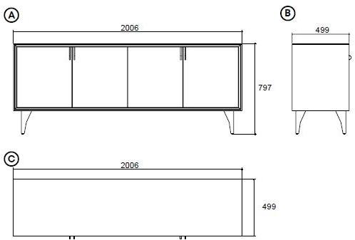 Enza Home Комод деревянный с распашными дверцами Netha sun-id-1451743 - Вид №6