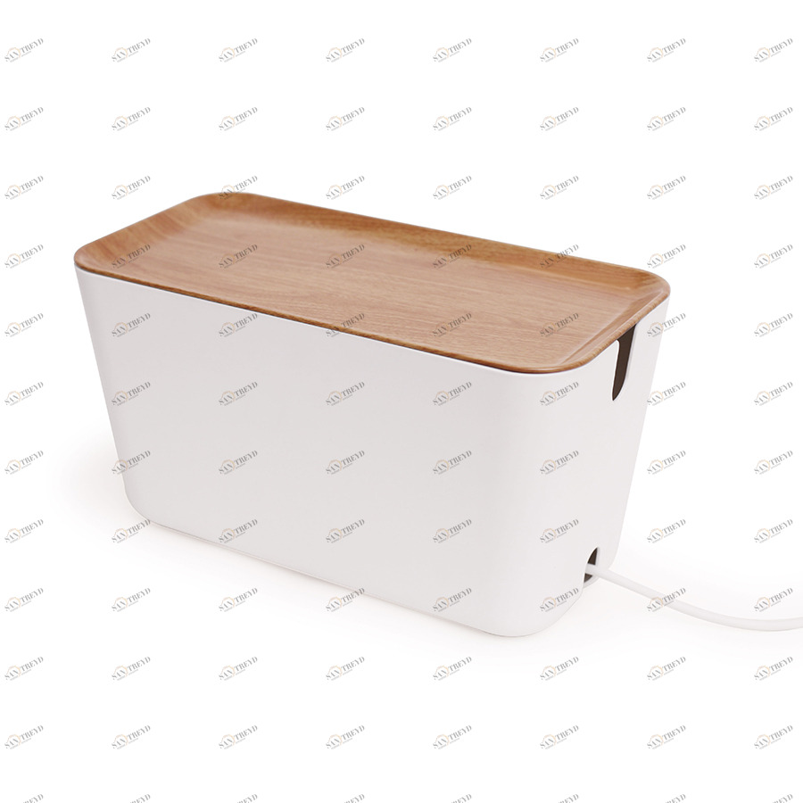 Органайзер бело-коричневый для проводов большой Cablebox BOSIGN  00-3872104 Белый 