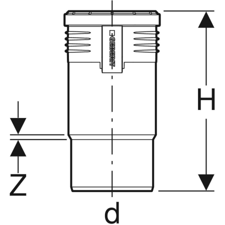 390.418.14.1 Компенсаторная муфта Geberit Silent-PP Geberit  - Вид №2