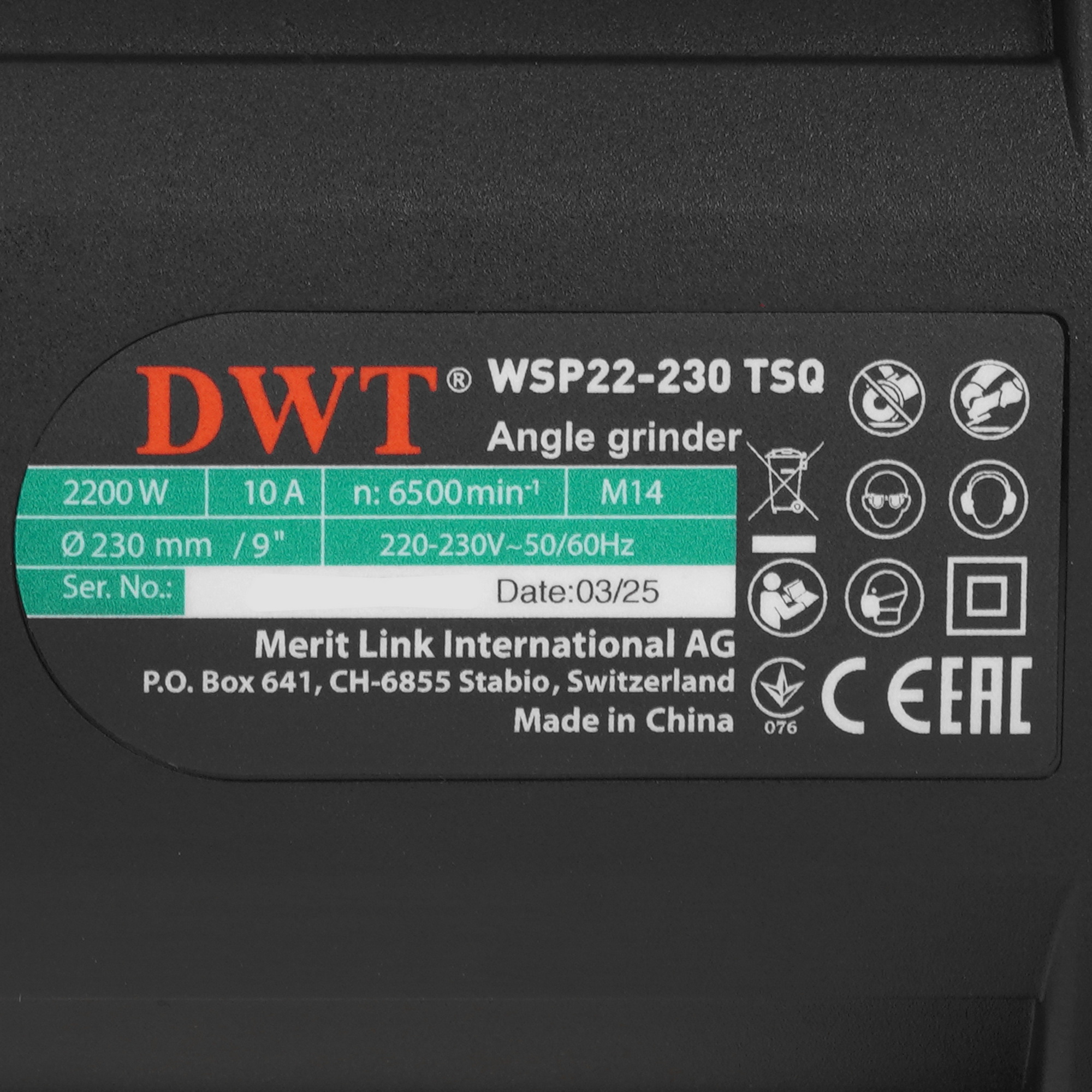 Углошлифовальная машина (УШМ) DWT WSP22-230 TSQ 9297949 STDN-0121237 - Вид №4