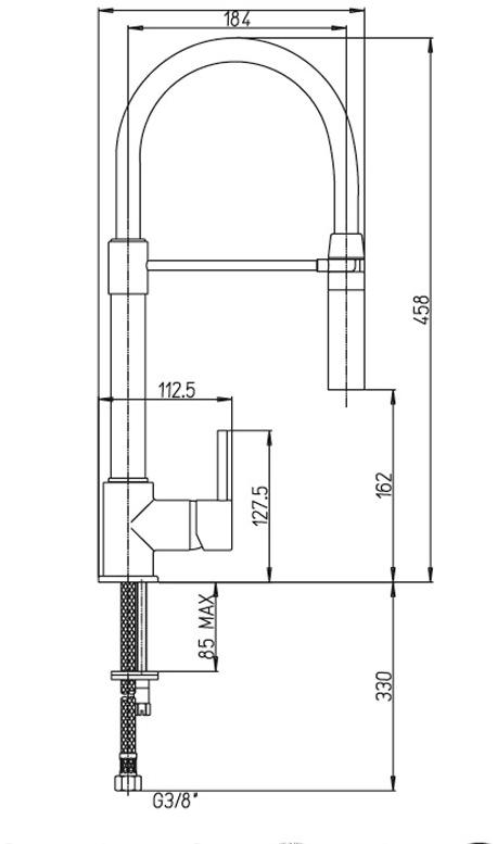Paini Cox 78CR557YOSPEKM смеситель для кухни  - Вид №3