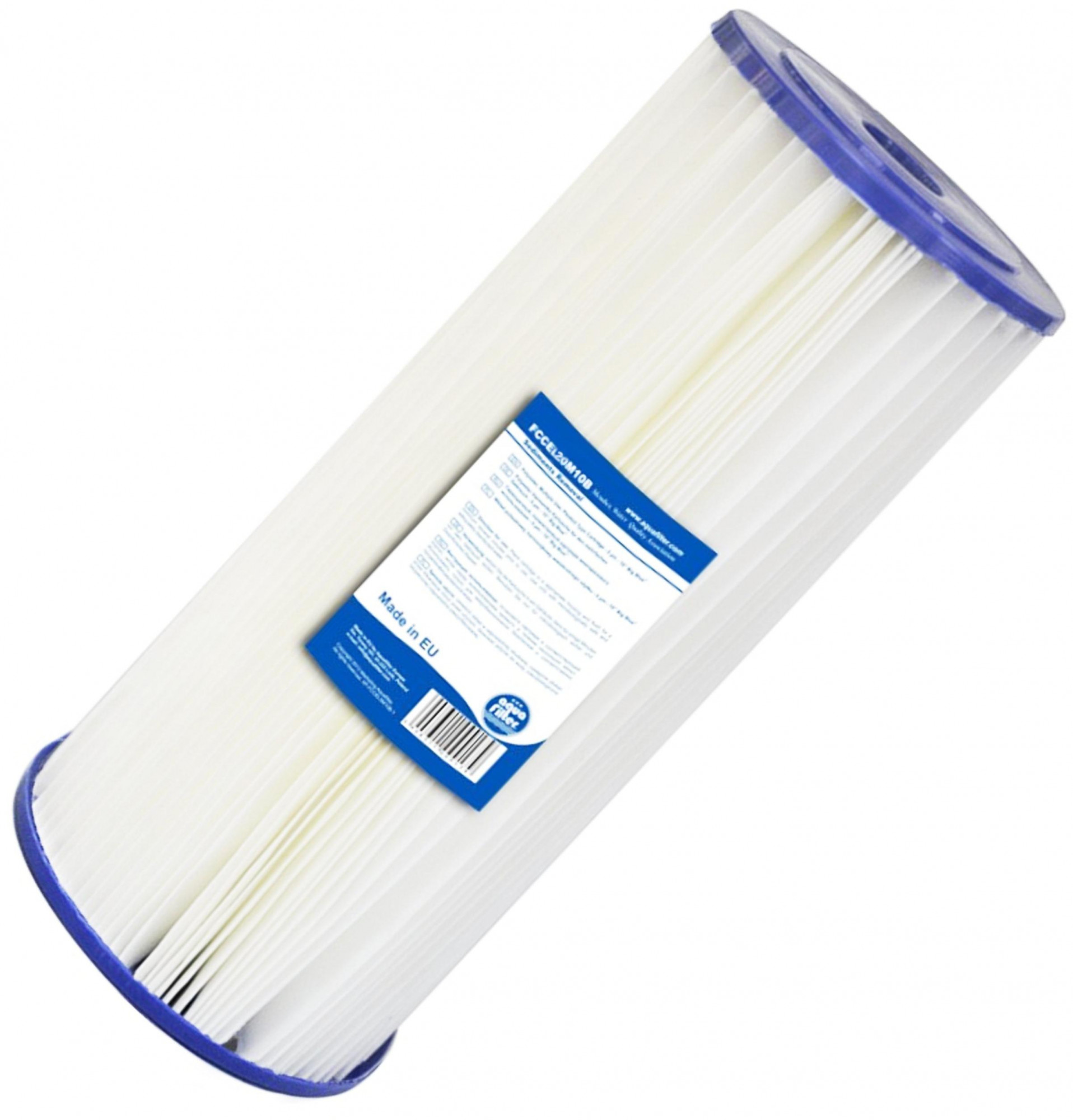 Картридж "гармошечного типа" 10ВВ - 5 мкм (полиэстер, многократного использования, для холодной воды) Aquafilter FCCEL5M10B, 637 