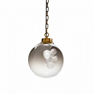 Светильник подвесной 35х30 см дымчатый Delight Collection KG1148P brass DELIGHT COLLECTION ДИЗАЙНЕРСКИЕ 00-3882357 Прозрачный;серый