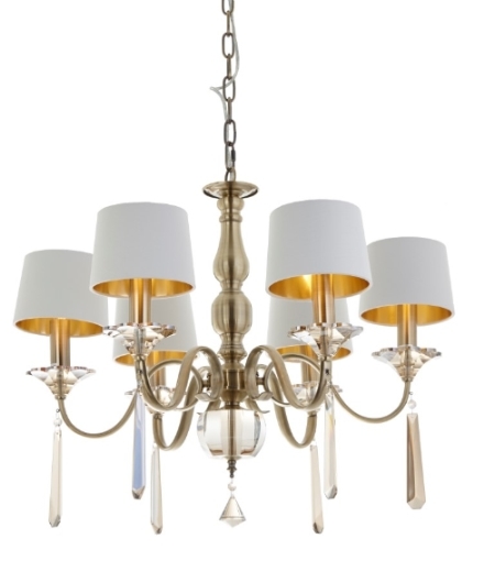 Люстра Charon белая с золотом 5879 PUSHA ДИЗАЙНЕРСКИЕ, PUSHA 061593 Латунь  - Вид №1