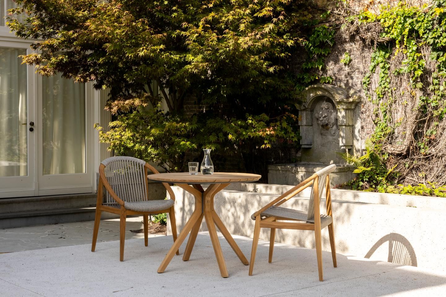 Садовый стул из тика и веревки с подлокотниками Vincent sheppard FRIDA ARCH-00085388 - Вид №1