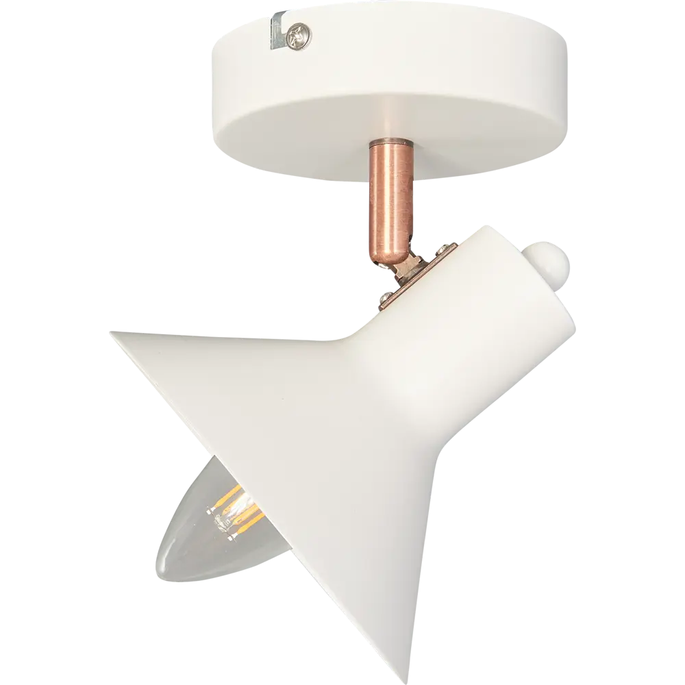 Спот поворотный Crater L1166-1, 1 лампа, 3 м², цвет белый LAMPLANDIA STLM-2015630