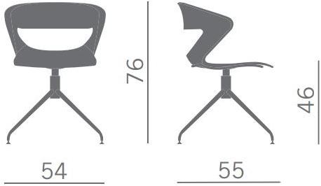 Kastel Кресло на эстакаде из пластика с открытой спинкой Kicca sun-id-1508995 - Вид №2