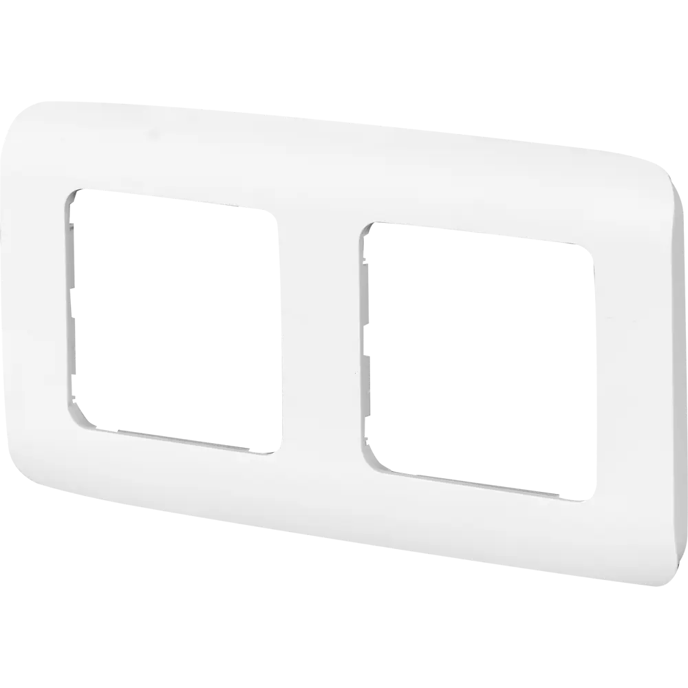 Рамка для розеток и выключателей Lexman Cosy 2 поста, цвет белый STLM-2014460 - Вид №1
