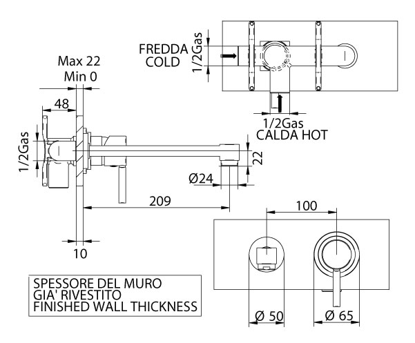 151320PN00 Смеситель Bandini Coco Santreyd - Вид №1
