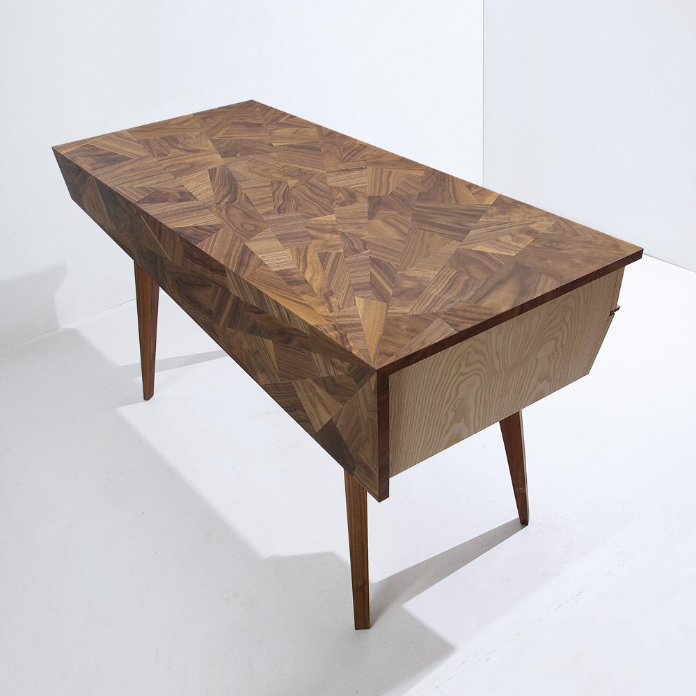 Стол рабочий письменный с 4 ящиками ясень Argus ACWD ARGUS 00-3981949 Орех;бежевый;коричневый  - Вид №1