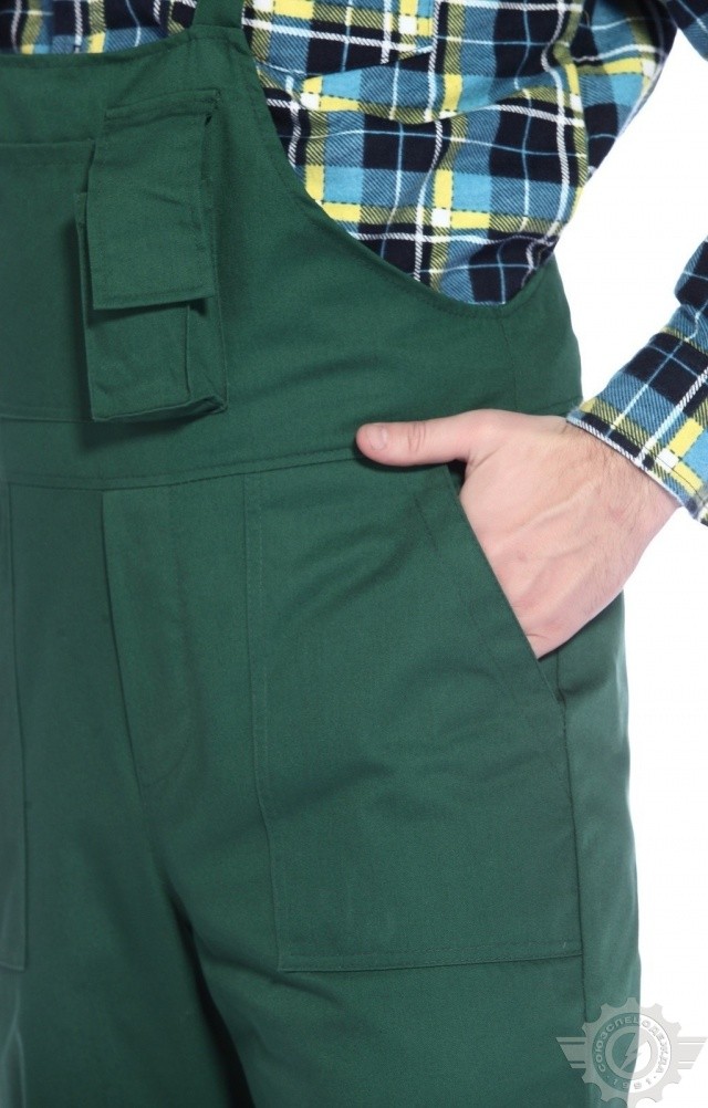 65599 Полукомбинезон "Эксперт-2" зеленый  Летняя спецодежда  размер 44-46/158-164  - Вид №8