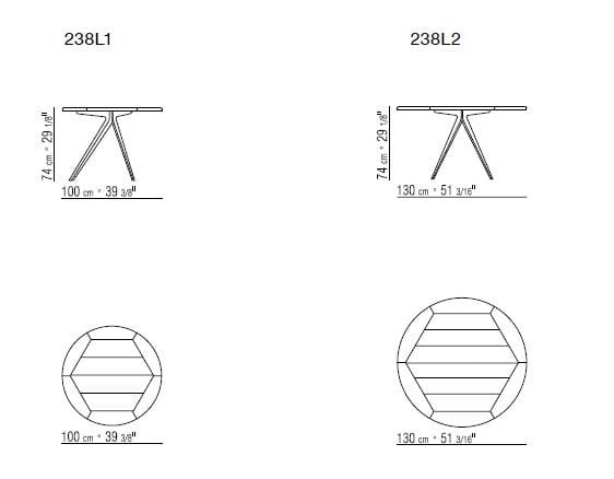 Круглый садовый стол в ироко Flexform ARCH-00137448 - Вид №6