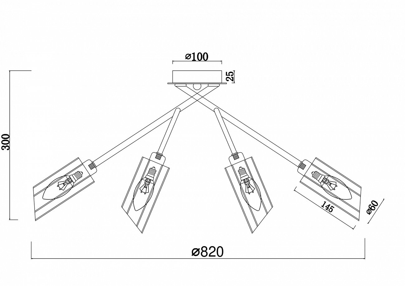 Светильник потолочный на 6 ламп хром Alma FR5097CL-06CH FREYA MODERN 00-3957017 Хром - Вид №5