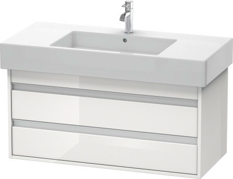 KT664105151 Тумбочка подвесная Ketho #KT6641 1000 x 455 мм Сосна коричневая, декор Duravit - Вид №2