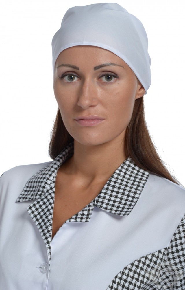 59287 Косынка ткань "Тиси" белая  Повар  размер Спецодежда  - Вид №4
