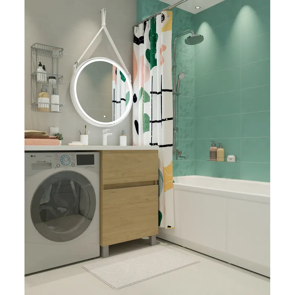 Плитка настенная Керамин Сонет 2 25x75 см 1.69 м² матовая цвет зеленый STLM-2061858 - Вид №4